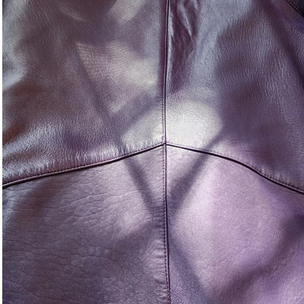 ✨️VTG Christian Dior Purple Lambskin Leather Blazer Coat L Rare Y2K streetwear